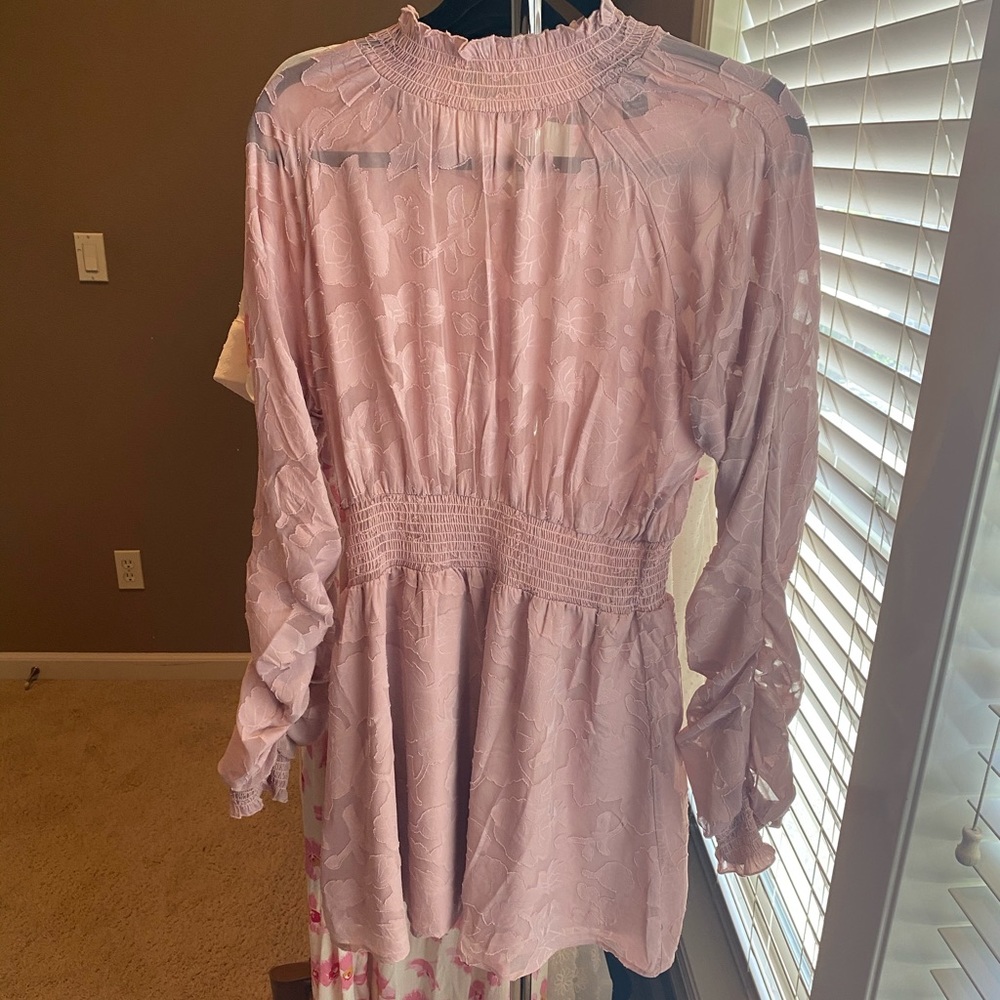 Pink floral dress